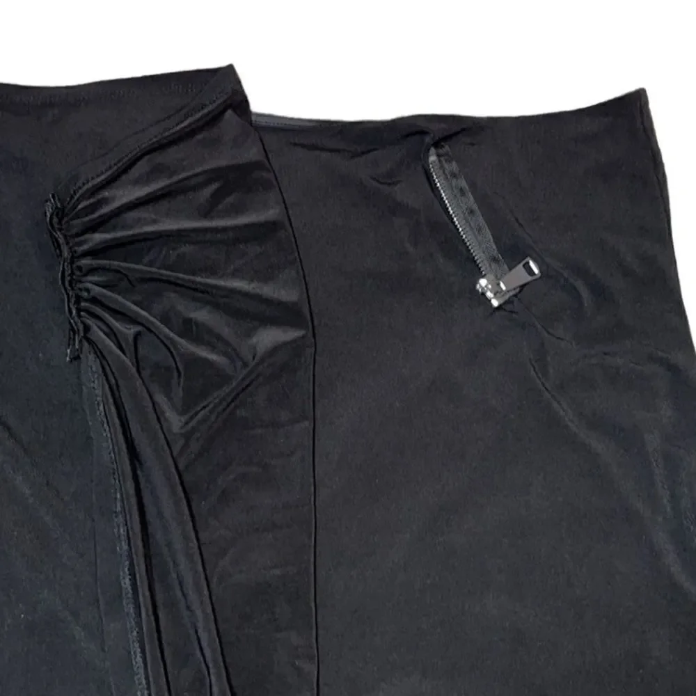 NY&Co X Gabrielle Union Draped Zipper Detail Mini Skirt